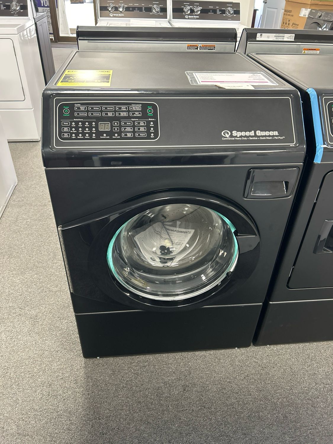 Speed Queen FF7009BN Front Load Washer Front Control Black 3.2 cu.ft