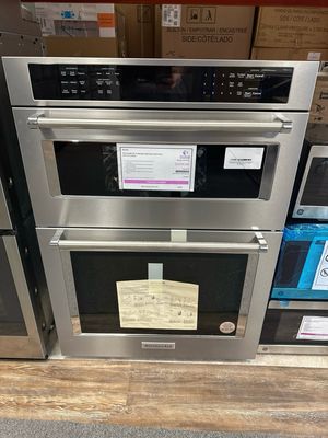 KitchenAid KOEC530PPS 30 inch Combination Microwave Wall Ovens with Air Fry Mode.
