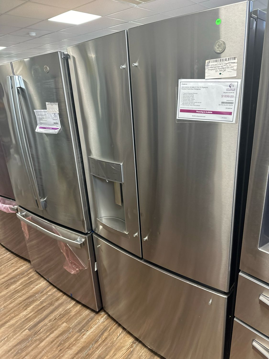 GE GFE28GYNFS French Door Refrigerator  27.7 Cu. Ft. Fingerprint Resistant SS LED