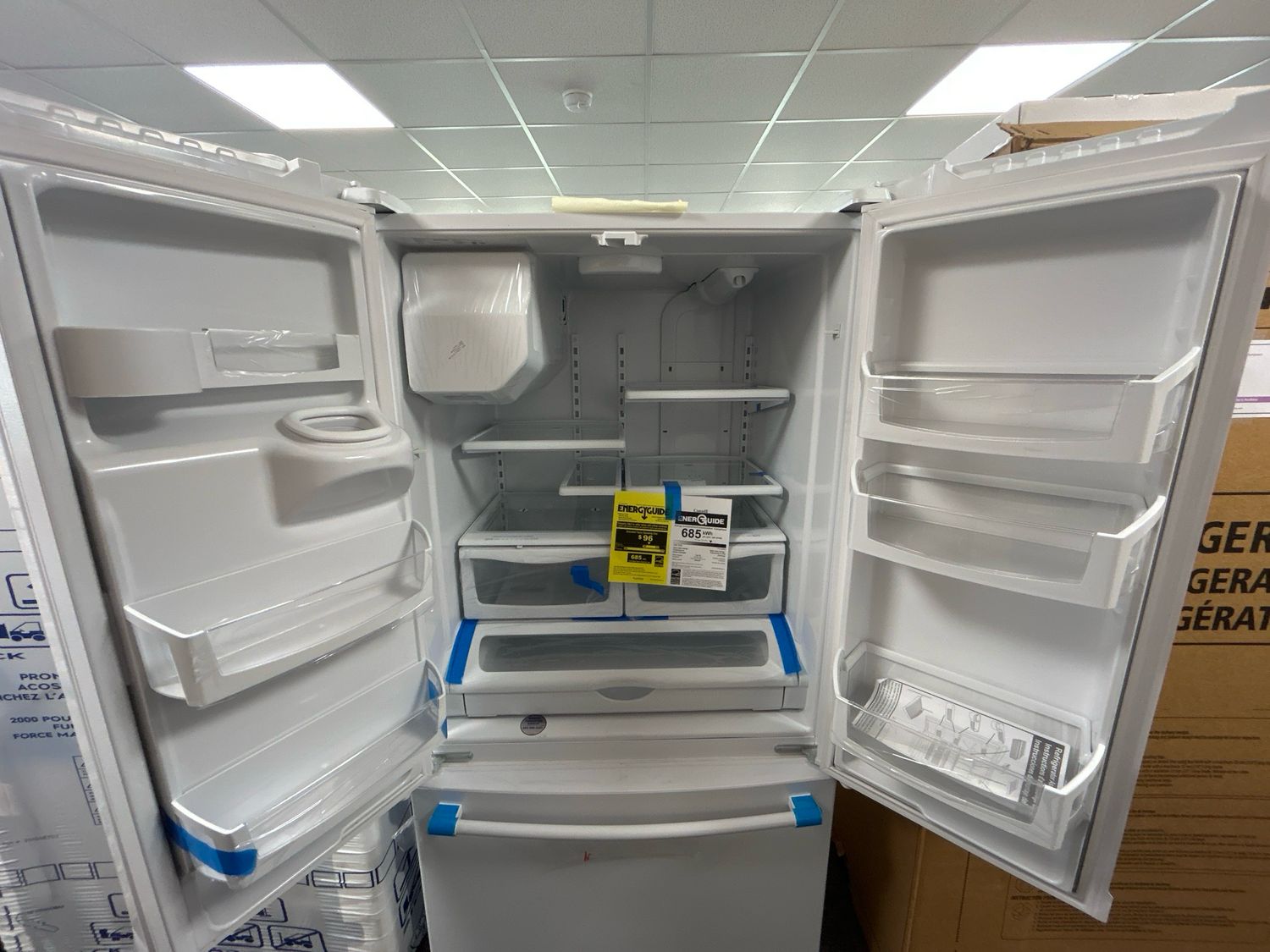 Maytag MFI2570FEW 36-Inch Wide French Door Refrigerator with PowerCold® Feature - 25 Cu. Ft.