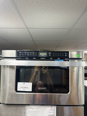 Sharp 24” 1.2 cu. ft. 950W Easy Open Stainless Steel Microwave Drawer. Model KB6524PSY. MSRP $1199