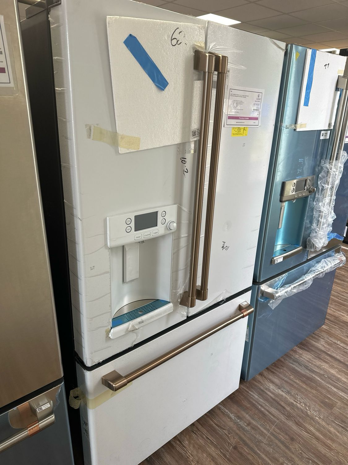 Cafe CYE22TP4MW2 22.1CF Counter - Depth French Door Refrigerator with Hot Water Dispenser