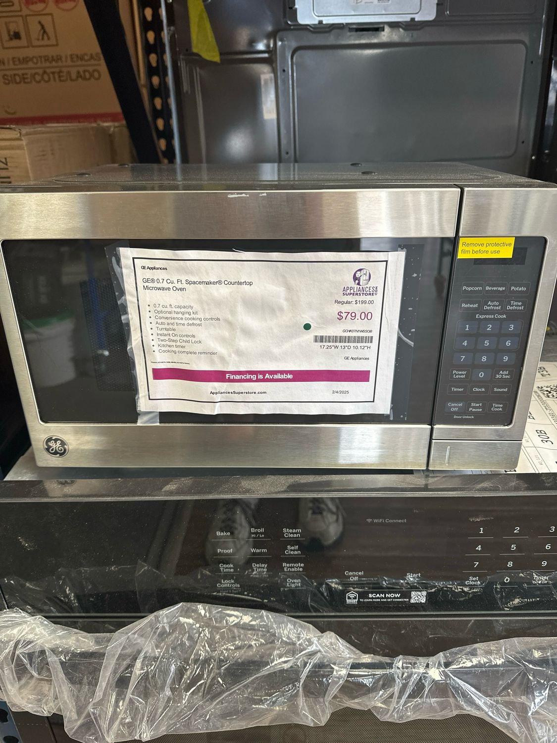 GE GCHK07N1WSS  0.7CF Spacemaker Countertop Microwave