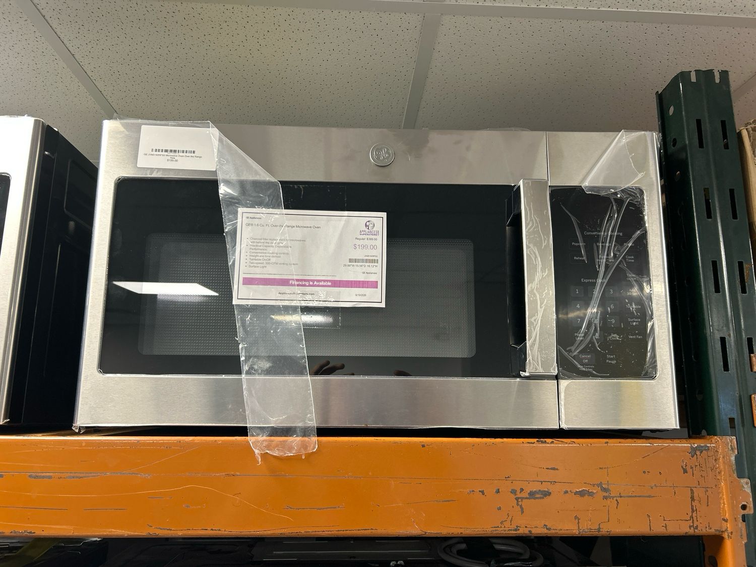 GE JVM3160RFSS Microwave Oven Over the Range New