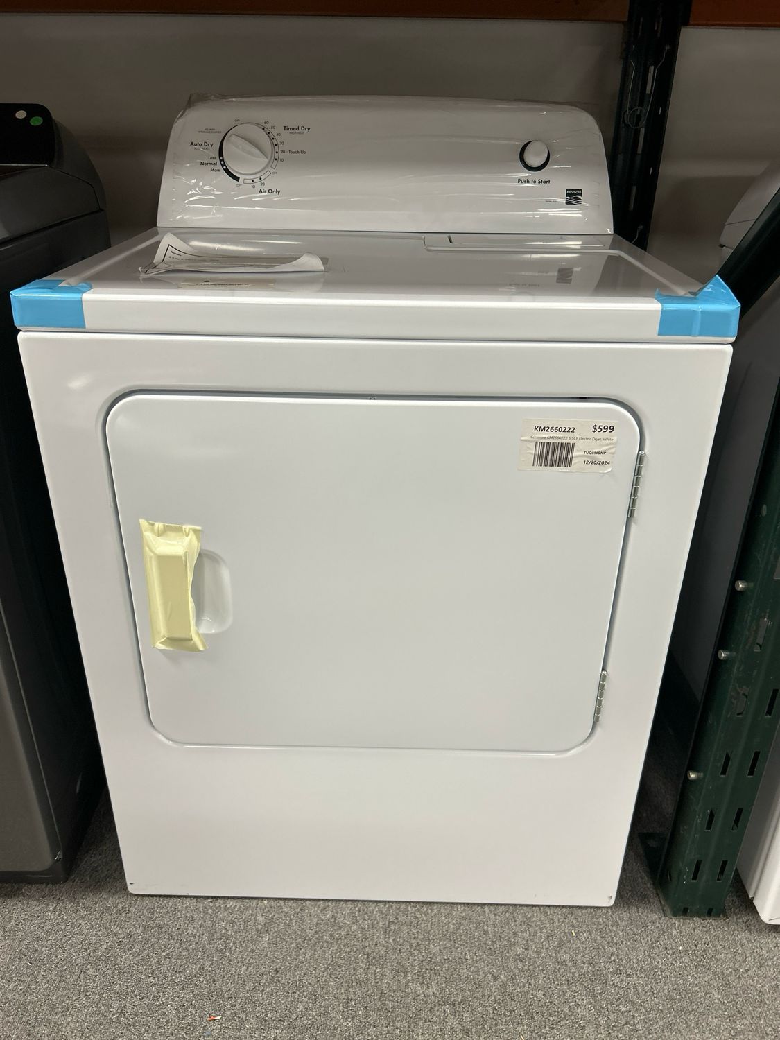 Kenmore KM2660222 6.5CF Electric Dryer, White