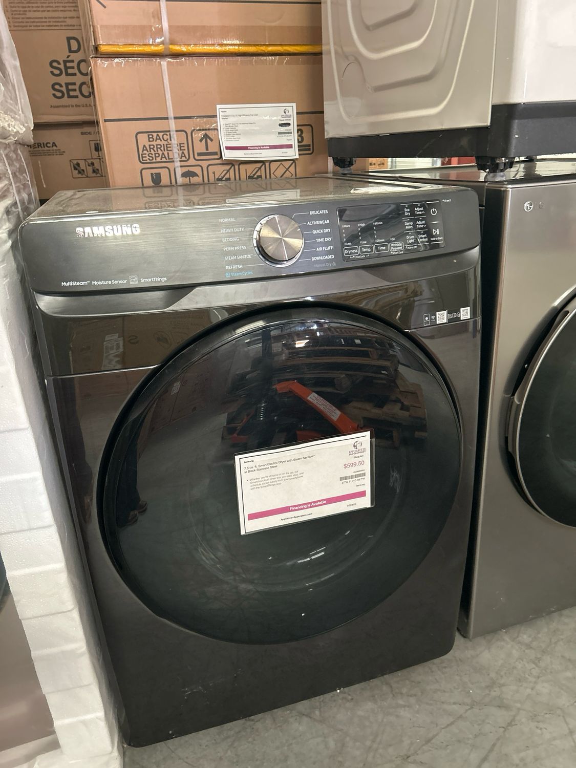 SAMSUNG DVE50R8500V 7.5 cu. Ft. Electric Dryer