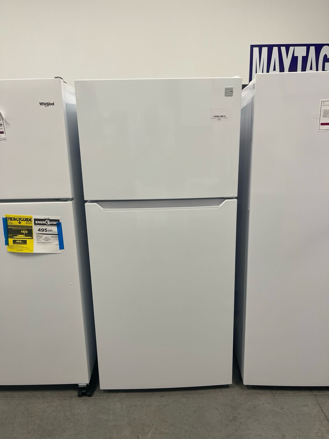 Kenmore KM4661342 18.1CF 30" Top Freezer Refrigerator, White