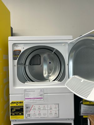 Speed Queen SF7008WE Speed Queen Stacked Front Load Washer, Electric Dryer + Pet Plus Flea Cycle