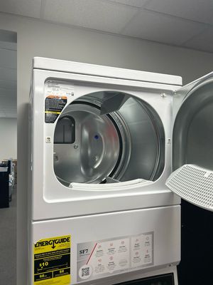 Speed Queen SF7008WE Speed Queen Stacked Front Load Washer, Electric Dryer + Pet Plus Flea Cycle