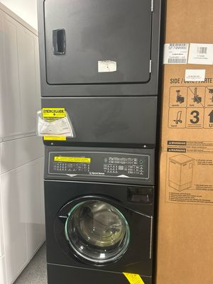Speed Queen SF7008BE Speed Queen Stacked Front Load Washer, Electric Dryer + Pet Plus Flea Cycle