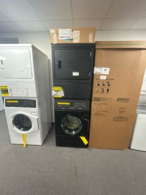 Speed Queen SF7008BE Speed Queen Stacked Front Load Washer, Electric Dryer + Pet Plus Flea Cycle