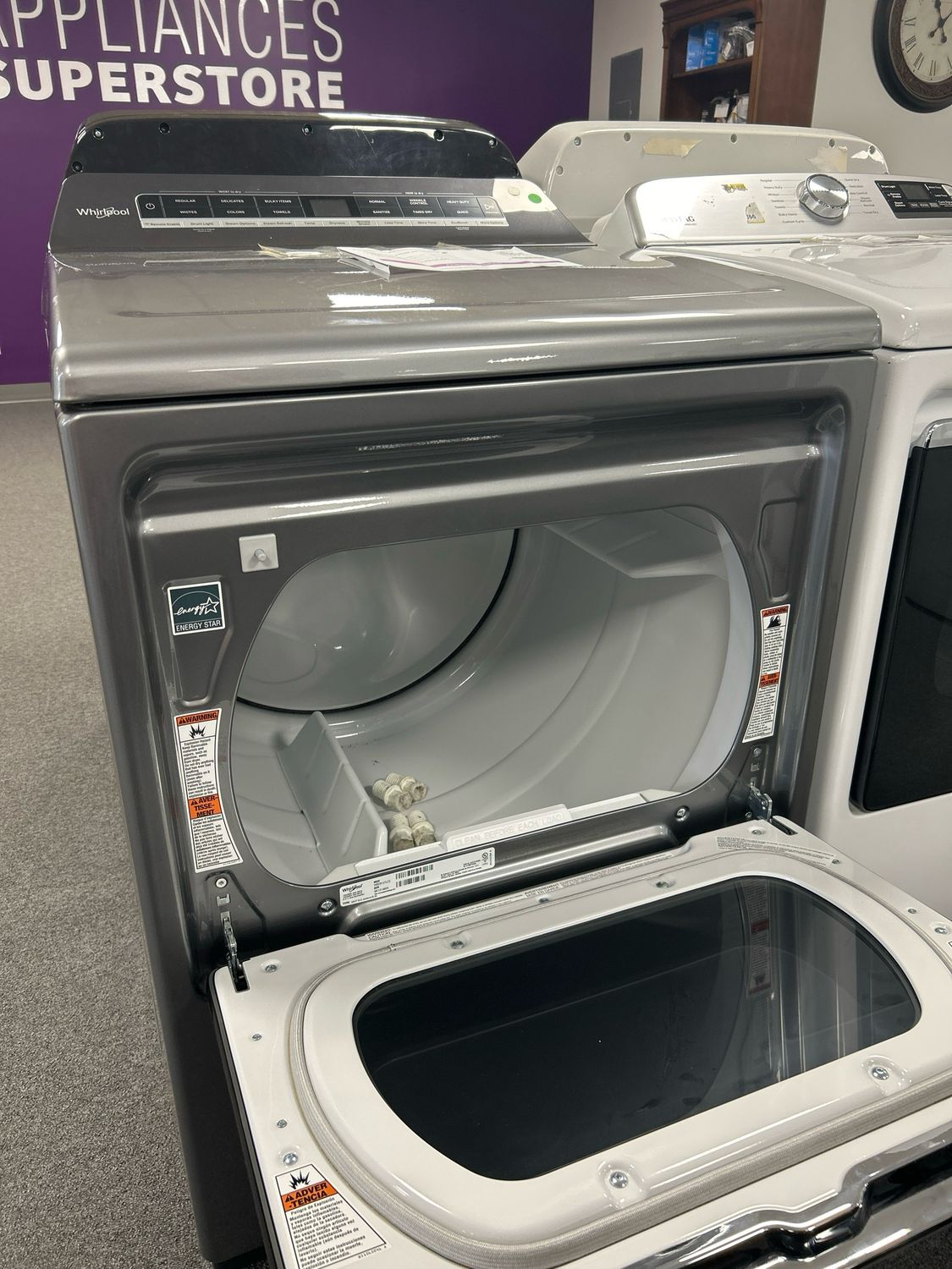 Whirlpool WGD8127LC Top load gas dryer with advanced moisture sensing 7.4 cu. ft.