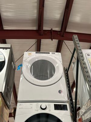 LG NGD5800HW0 Amana Large Stackable Vented Gas Dryer ( White )