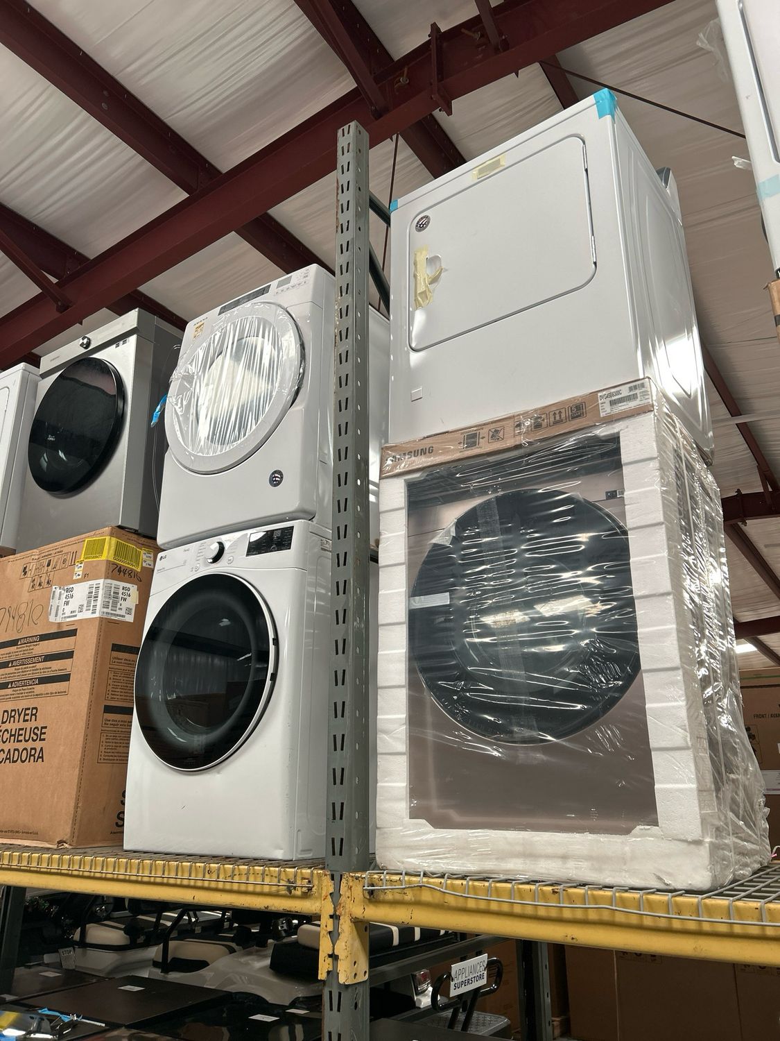 Samsung DVG45B6300C 7.5 CU FTVented Stackable Gas Dryer in Champagne with Steam Sanitize+