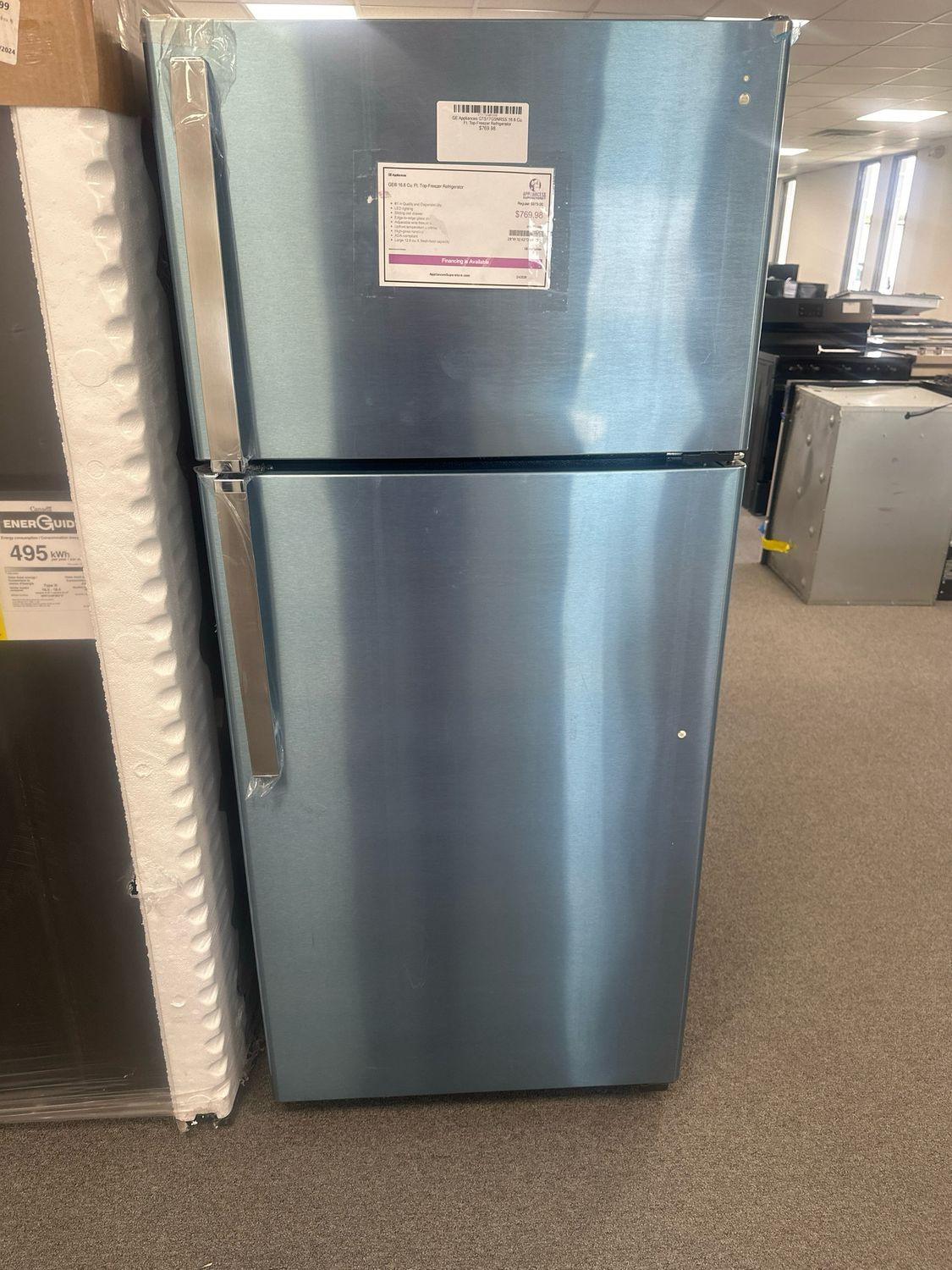 GE Appliances GTS17GSNRSS 16.6 Cu. Ft. Top-Freezer Refrigerator