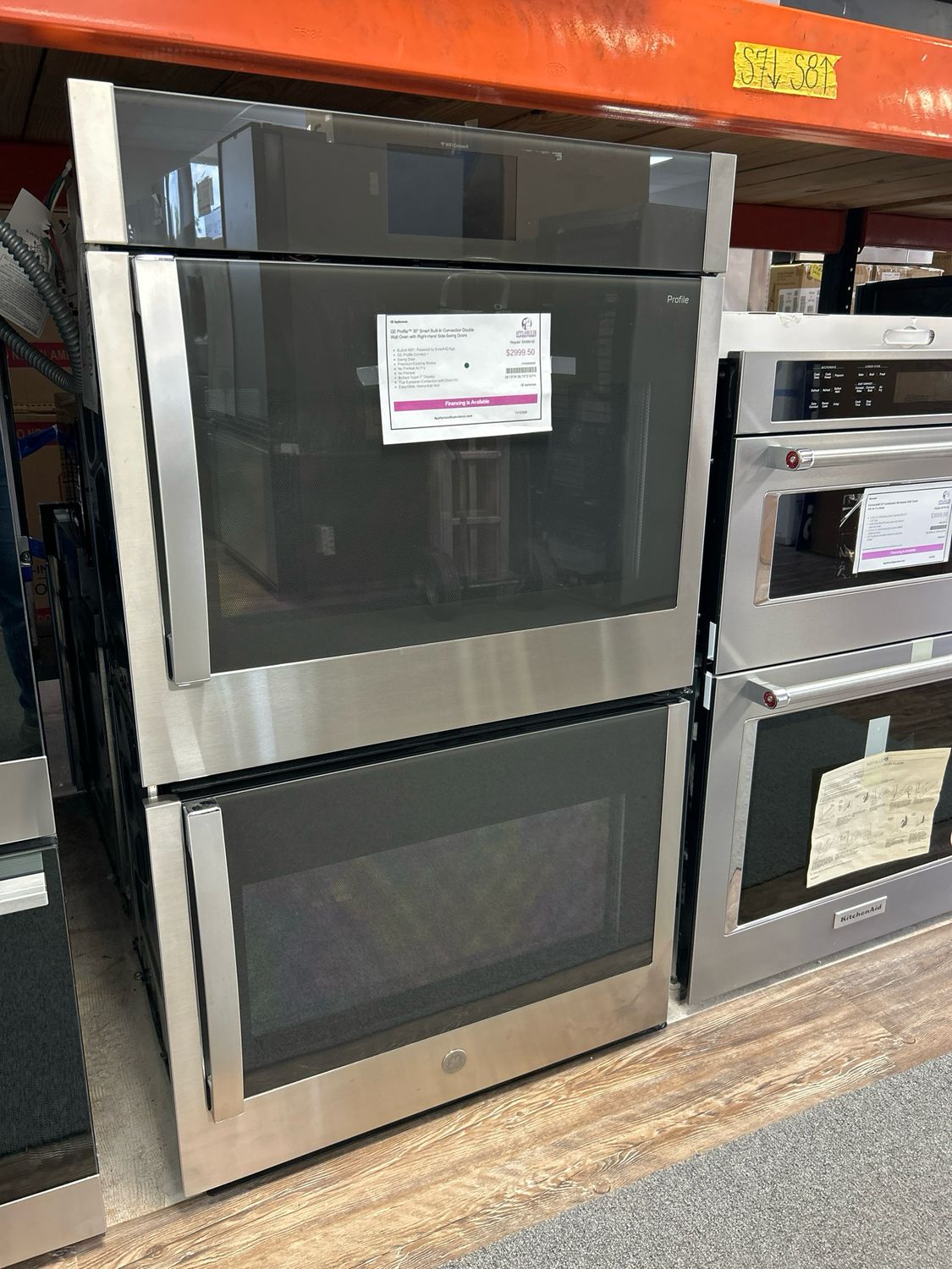GE Profile PTD700RSNSS 30" Smart Built-In Convection Double Wall Oven with Right-Hand Side-Swing Doors