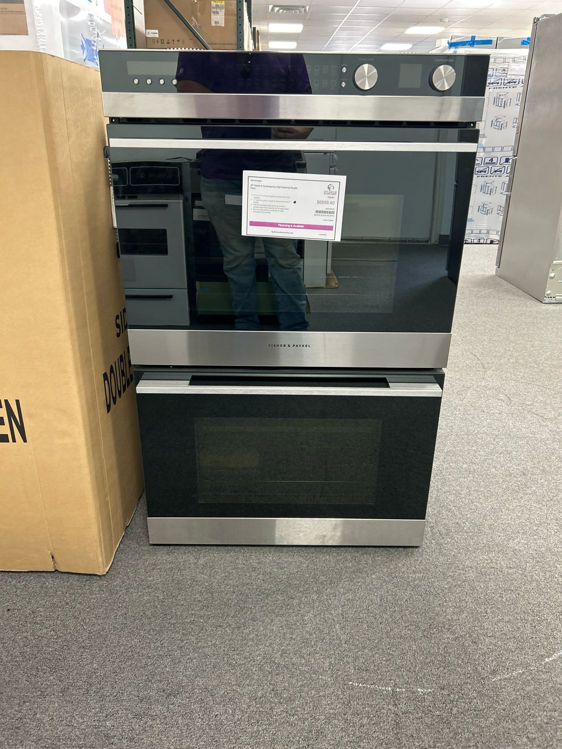 Fisher Paykel OB30DDEPX3N 30" Series 9 Contemporary Self-Cleaning Double Oven