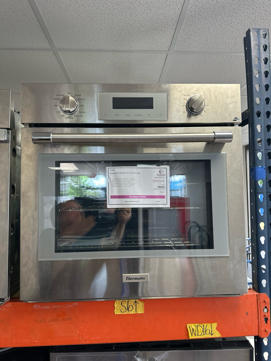 THERMADOR TPO301W 30" SINGLE WALL OVEN SS