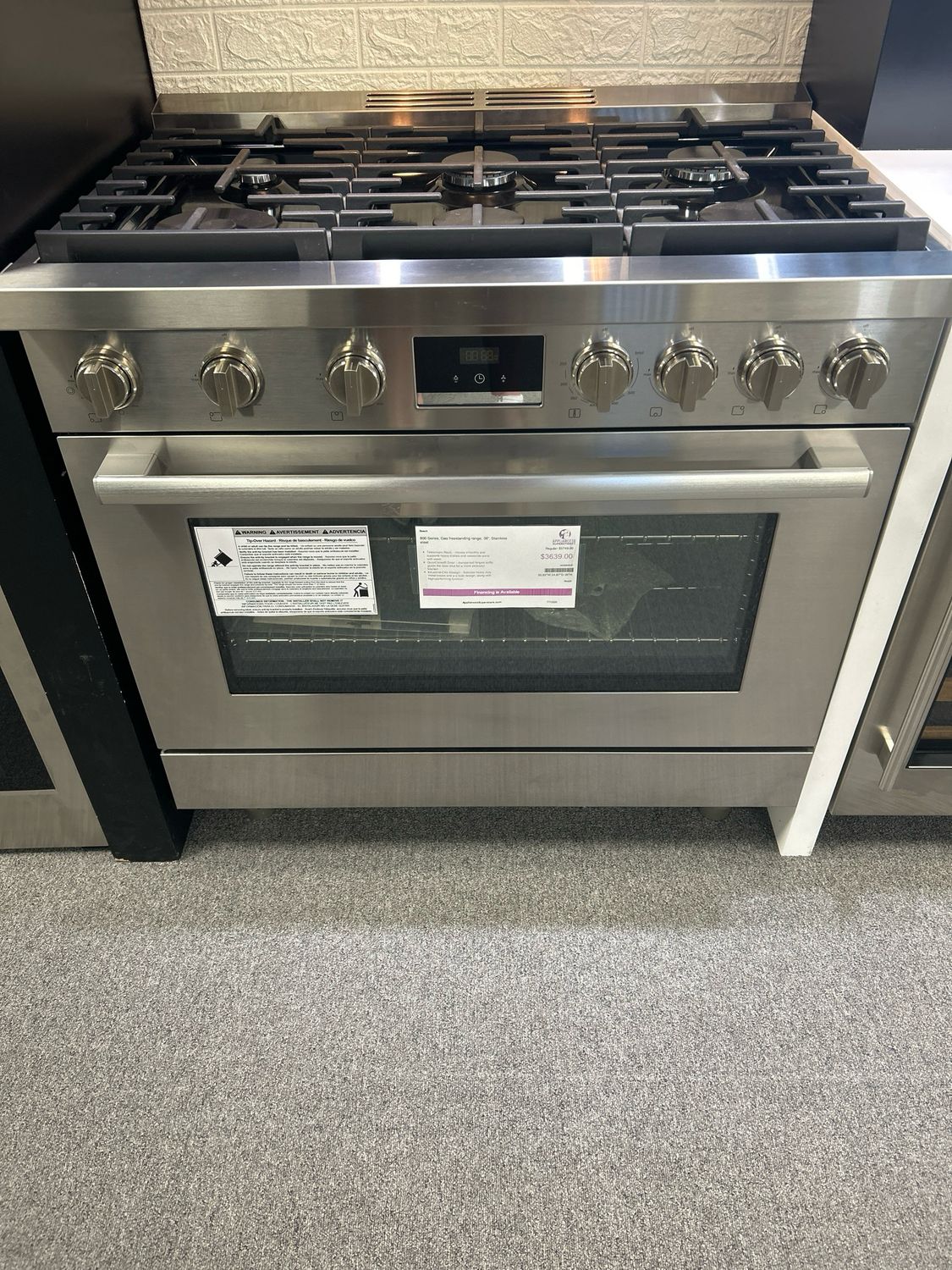 BOSCH HGS8655UC 36 800 SERIES GAS RANGE BOSCH HGS8655UC 36 800 SERIES GAS RANGE