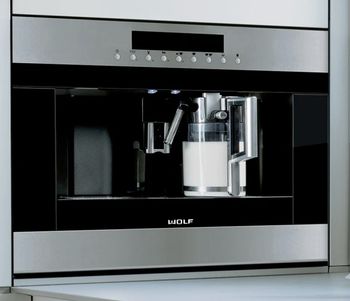 Wolf EC24B 24" Wide Built-In Automatic Coffee Machine with Integrated Water Tank