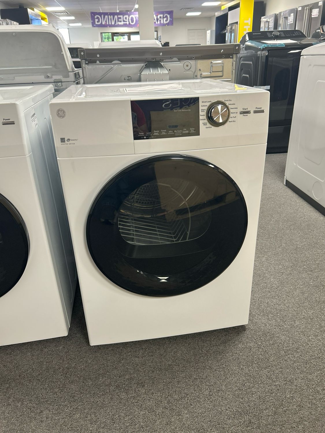 GE GFD14ESSNWW 24" 4.3CF Front Load Vented Electric Dryer with SS Basket