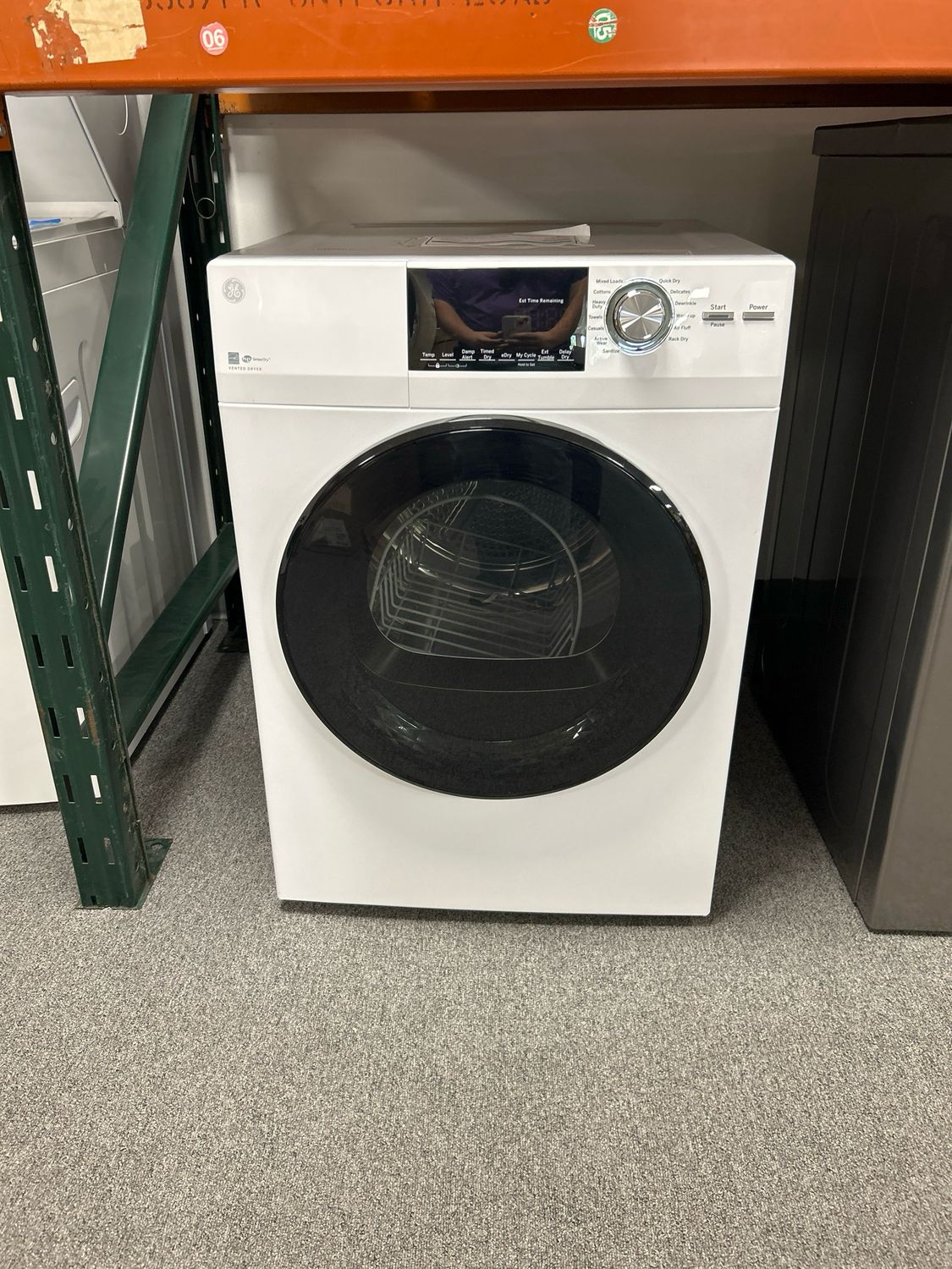 GE GFD14ESSNWW 24" 4.3CF Front Load Vented Electric Dryer with SS Basket