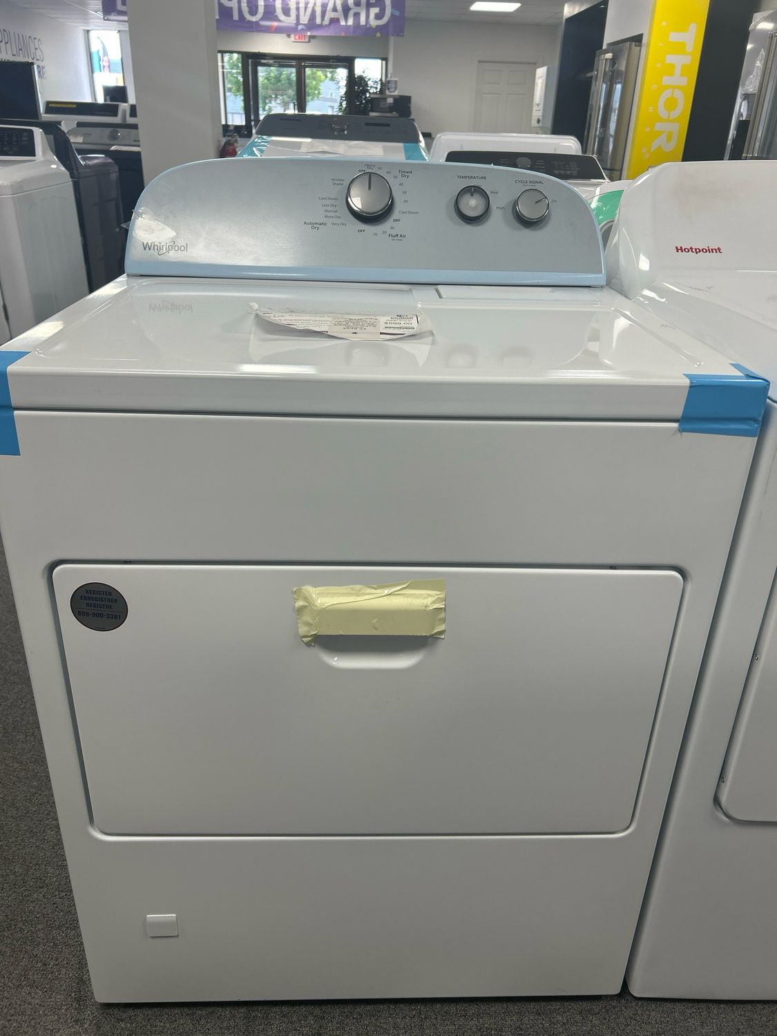 Whirlpool WED4950HW 7.0 cu. ft. Top Load Electric Dryer with AutoDry™ Drying System