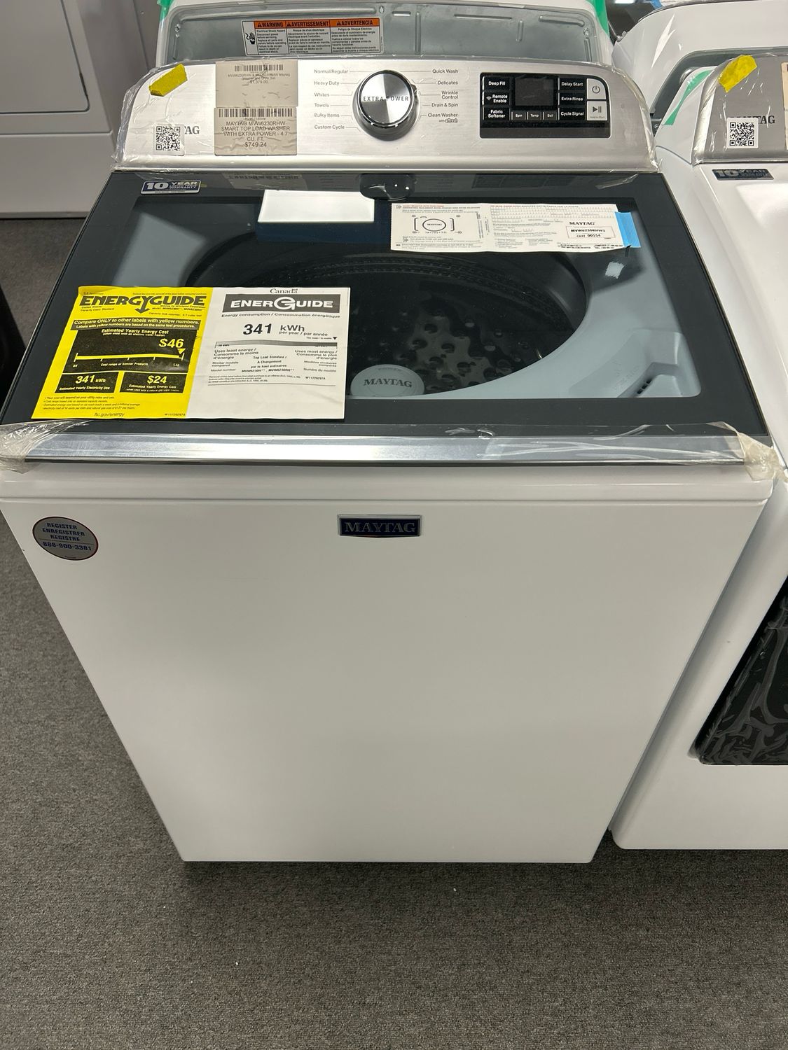 MAYTAG MVW6230RHW SMART TOP LOAD WASHER WITH EXTRA POWER - 4.7 CU. FT.