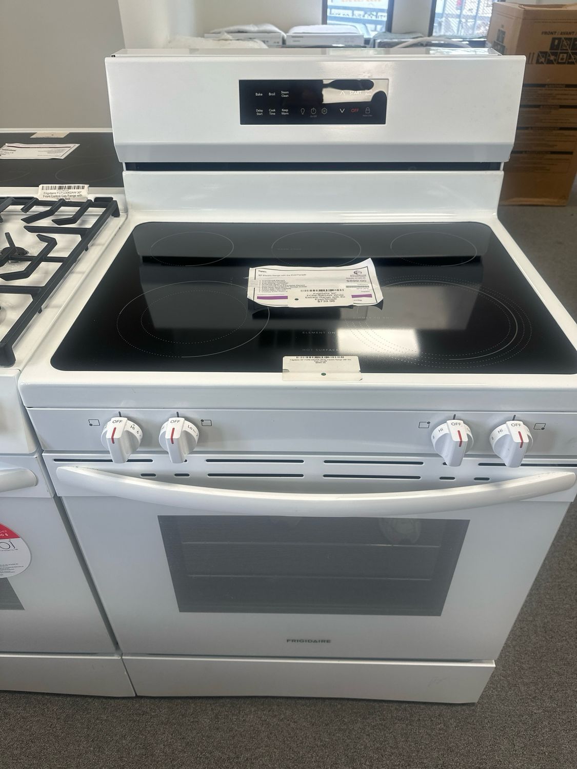 Frigidaire 30" FCRE3062AW White Electric Range with the EvenTemp®