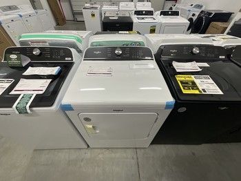 Whirlpool WED6150PW 7.0 Cu. Ft.  Top Load Electric Dryer with Moisture Sensor