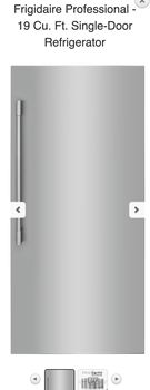 Frigidaire Professional FPRU19F8WF 19 Cu. Ft. Single-Door Refrigerator