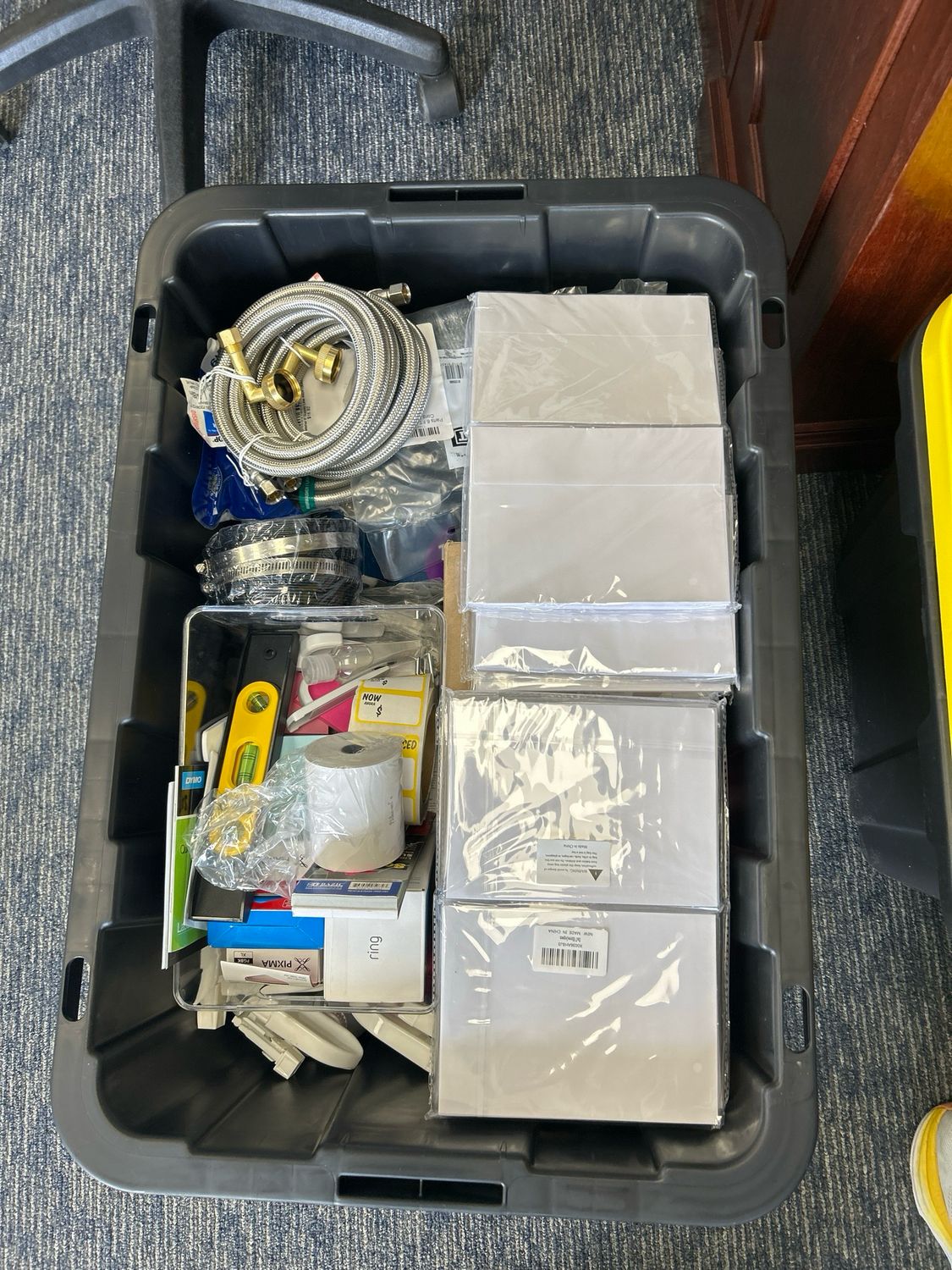 Bin 2 - Front Desk Essentials Etc. Moving Box