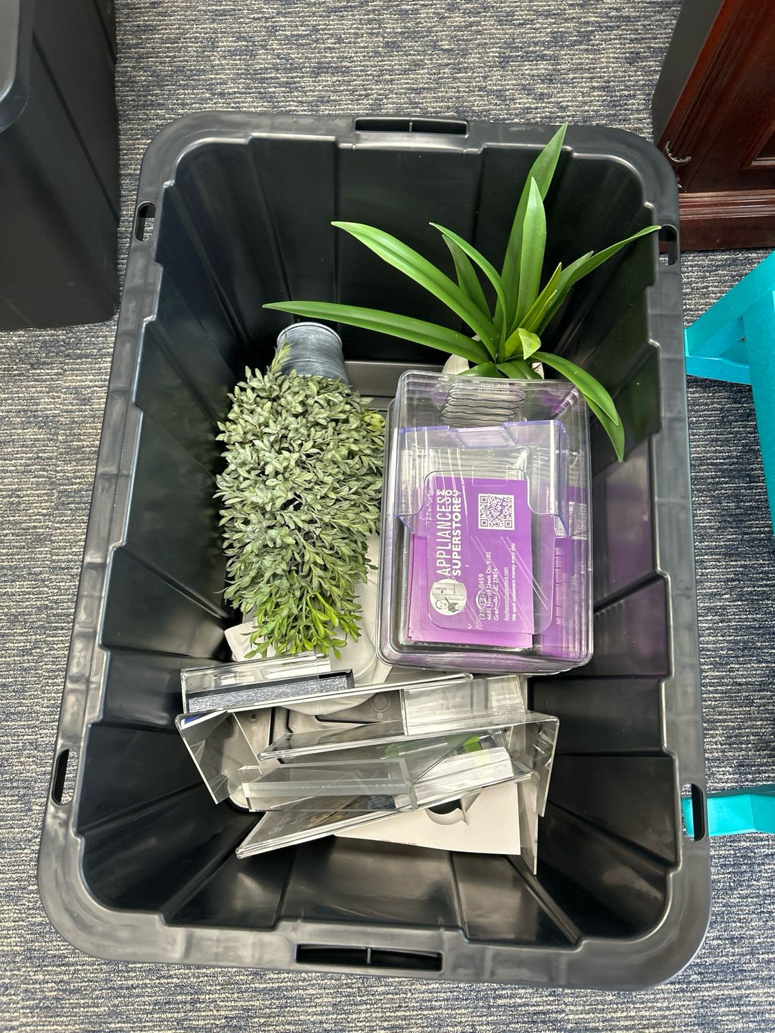 Bin 10 Office Decor + Clear Bins