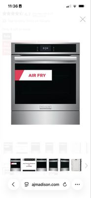 Frigidaire 24" Electric Wall Oven GCWS2438AF Frigidaire 24" Electric Wall Oven GCWS2438AF
