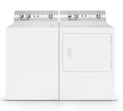 Speed Queen Laundry Set No Lid Lock TC5003WN and DC5004WE