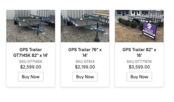 GPS Trailer 82" x 16' Moving Sale Today