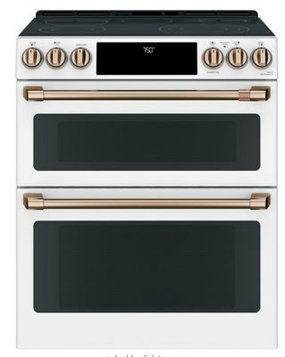 GE CAFE CES750P4MW2 30 Inch Slide-In Electric Range with 5 Radiant Elements