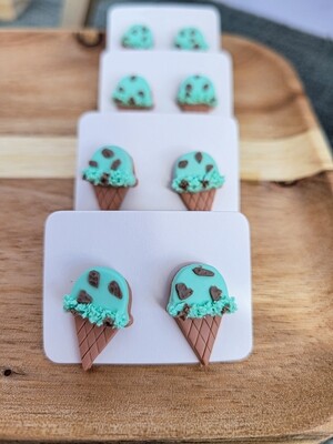 Mint Chip Cone Studs