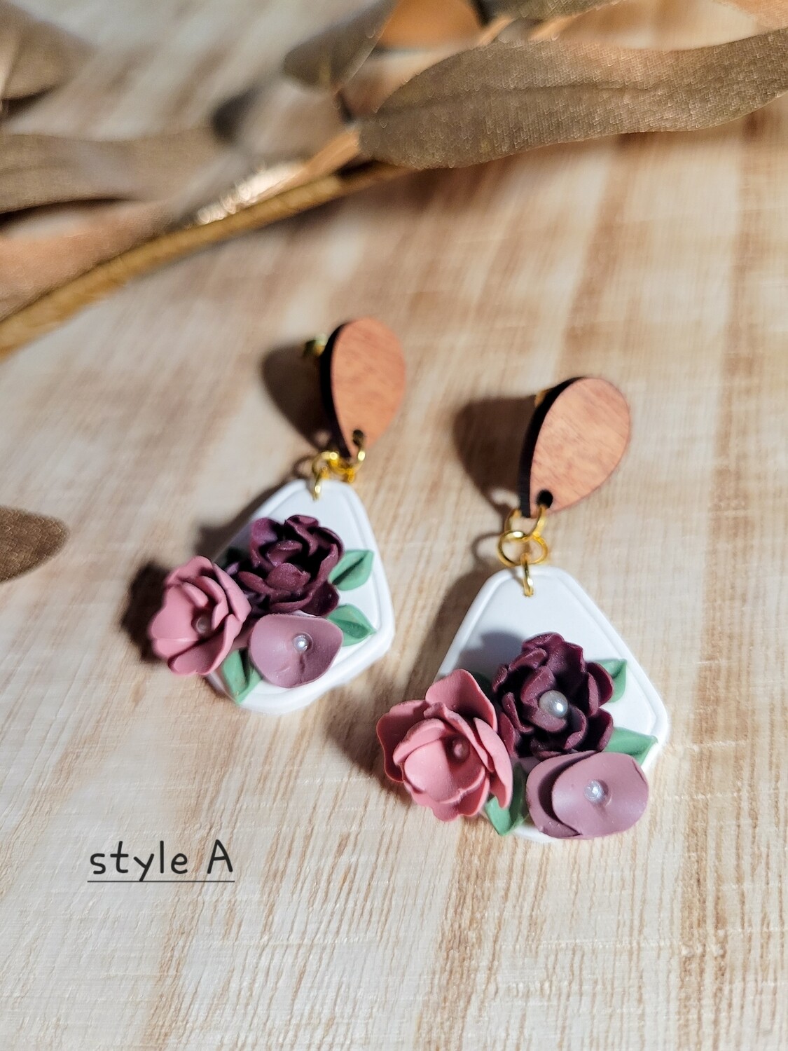 Purple Floral Dangle