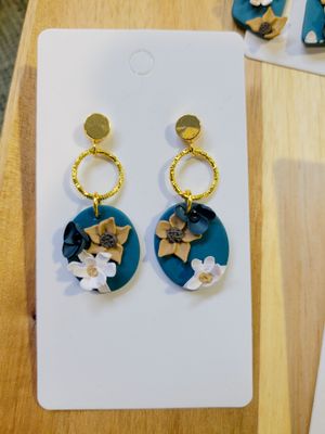 Deep blue florals
