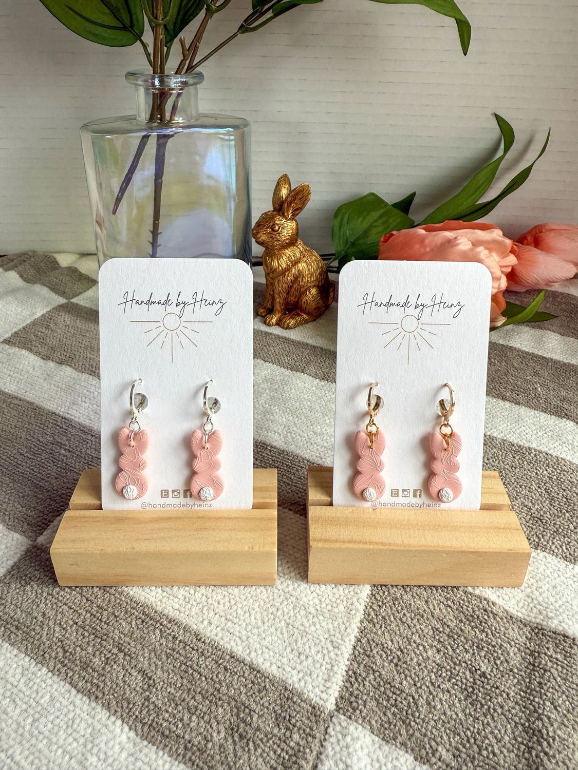 Pink Bunny Dangles