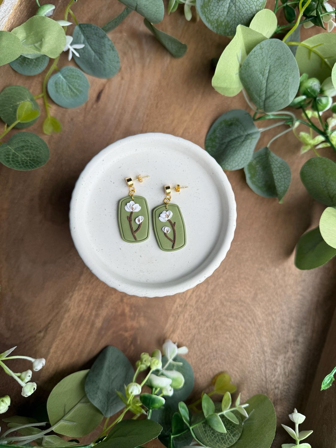 White Blossom Dangles