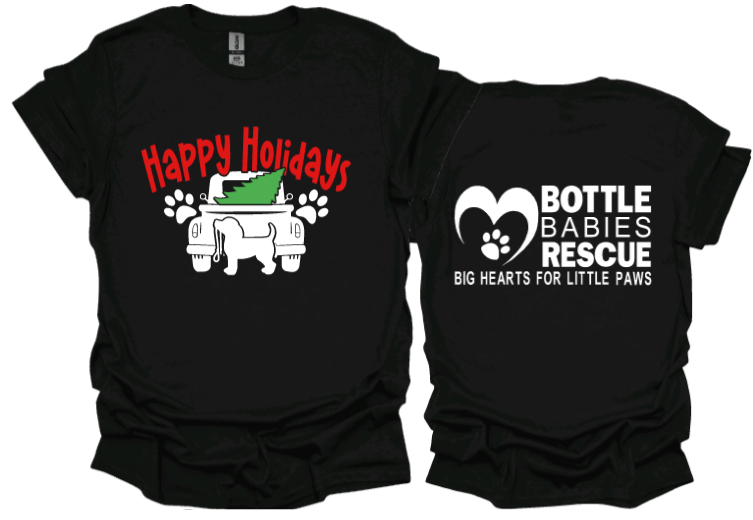 Happy Holidays Unisex Tshirt or sweatshirt with BBR Logo on back