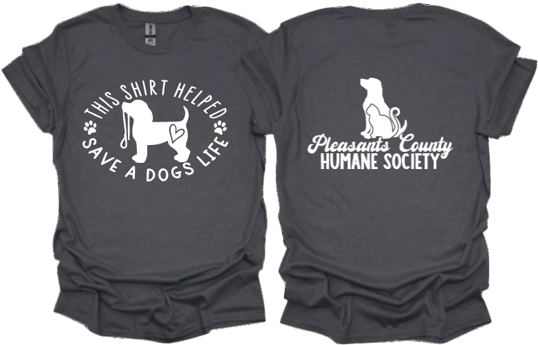 This shirt helped save a dogs life unisex tshirt or crewneck sweatshirt with logo on back