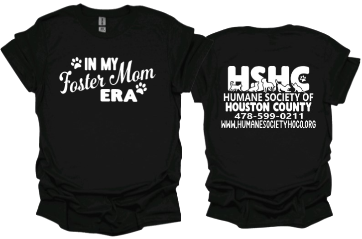 In my Foster Mom Era Unisex tshirt or crewneck sweatshirt with HSHC logo on back