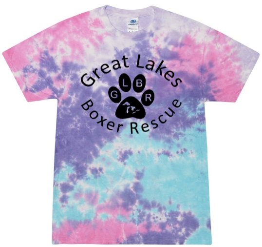 Great Lakes Boxer Rescue Tie Dye Unisex Tshirt