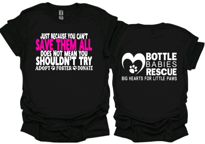 Save Them All Tshirt or crewneck sweatshirt with BBR Logo on back