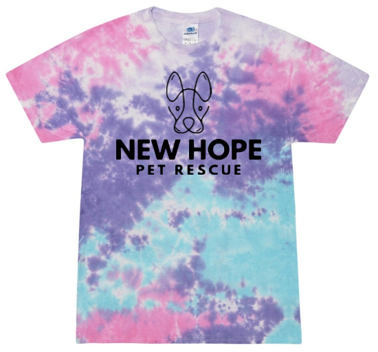 New Hope Pet Rescue Logo Tie Dye Tshirt
