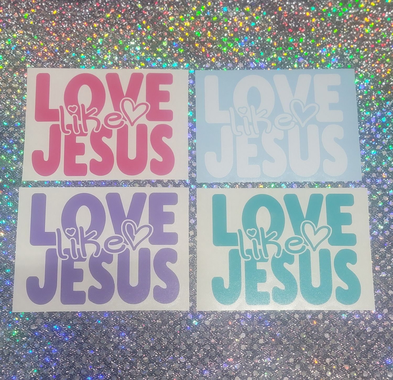 Love like Jesus Vinyl window decal