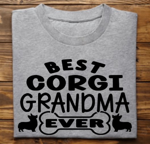 Best corgi grandma ever with DHACR logo on back